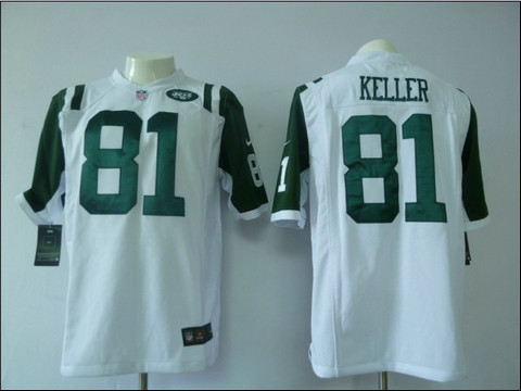 New York Jets 81 Dustin Keller White Game Nike NFL Jerseys